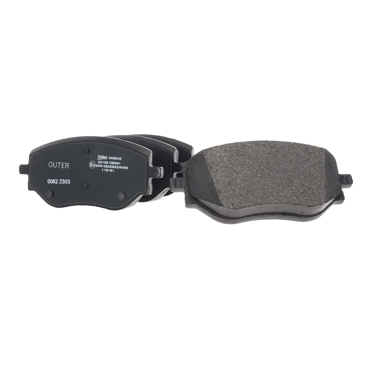 Jeu de 4 plaquettes de frein VALEO ref. 302545